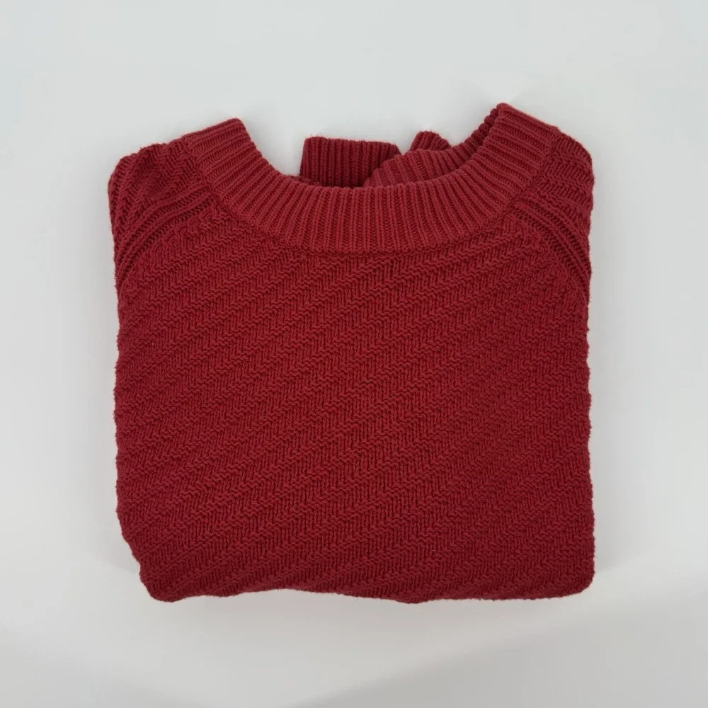 Universal Thread Red‎ Textured Knit Sweater XXL Oversized Chunky Cozy Crewneck